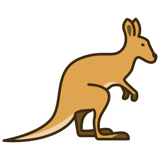 kangoeroe Generic Outline Color icoon