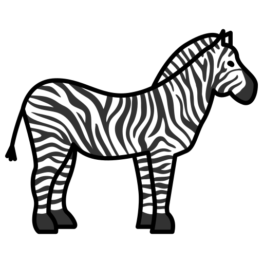 zebra Generic Outline Color icona