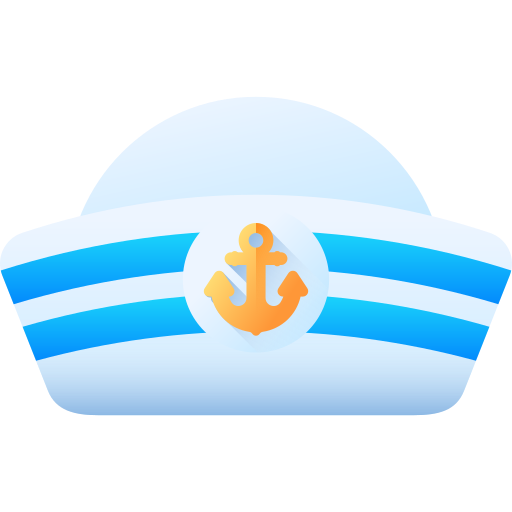 선원 모자 3D Color icon