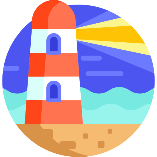 latarnia morska Detailed Flat Circular Flat ikona