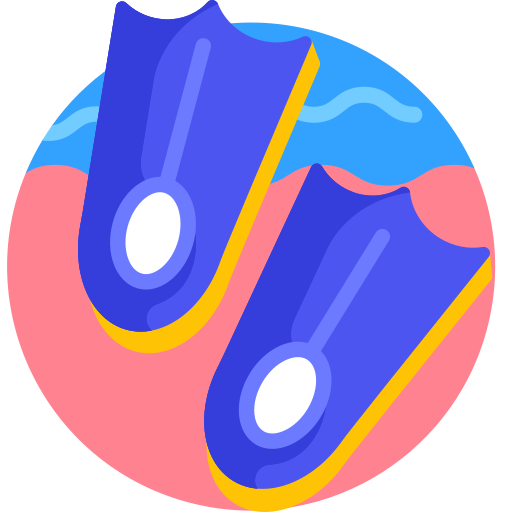 Flippers Detailed Flat Circular Flat icon