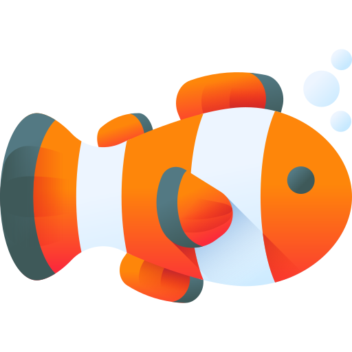 peixe-palhaço 3D Color Ícone