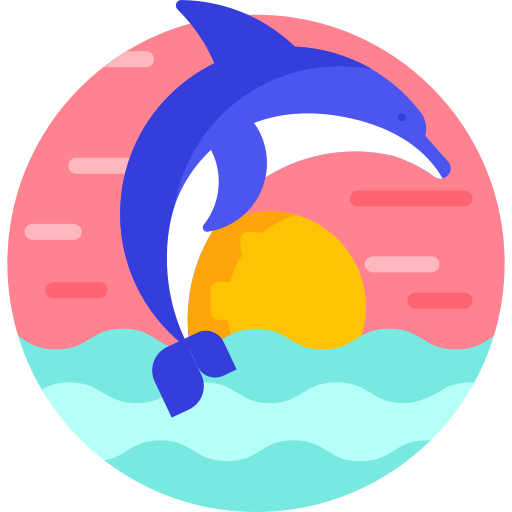 delfín Detailed Flat Circular Flat icono