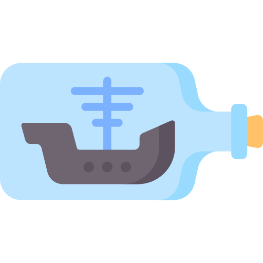 statek w butelce Special Flat ikona
