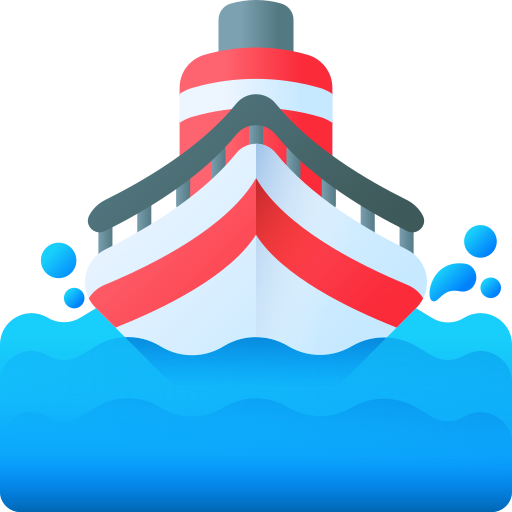 embarcacion 3D Color icono