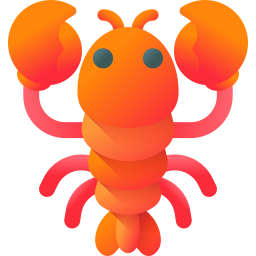 Lobster 3D Color icon