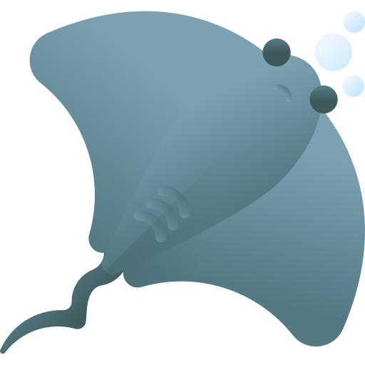 Manta ray 3D Color icon
