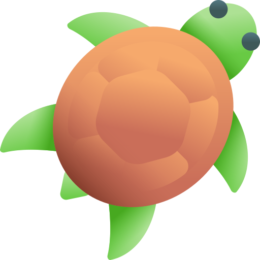 tartaruga 3D Color Ícone