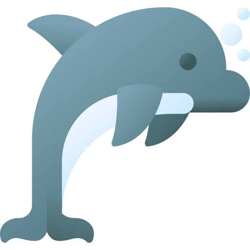 dolfijn 3D Color icoon