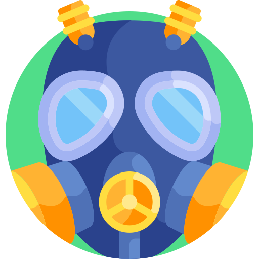 gasmasker Detailed Flat Circular Flat icoon