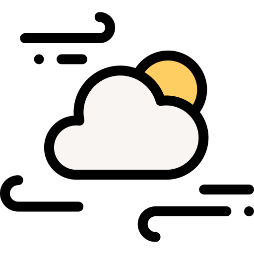 día nublado Detailed Rounded Lineal color icono