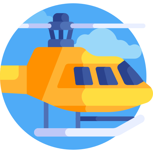 helicóptero Detailed Flat Circular Flat icono