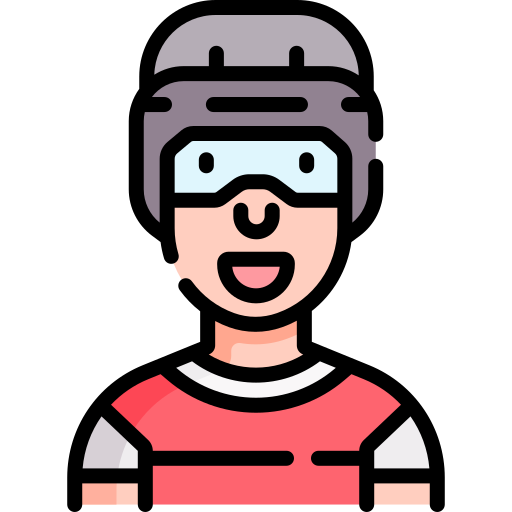 un joueur de hockey Special Lineal color Icône