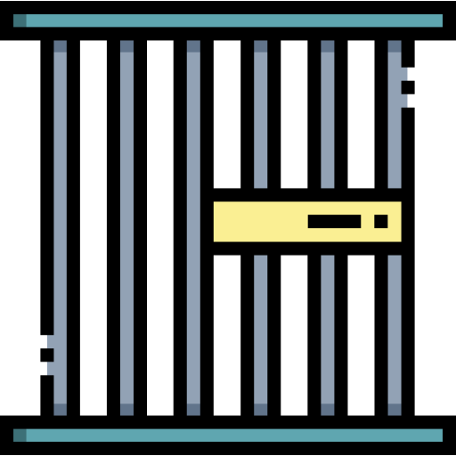 교도소 Detailed Straight Lineal color icon