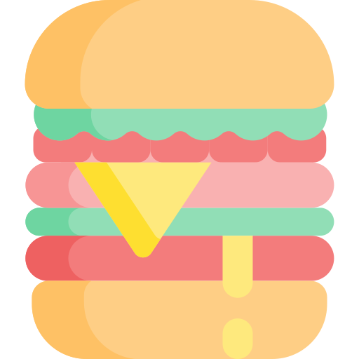 hamburger Special Flat icoon