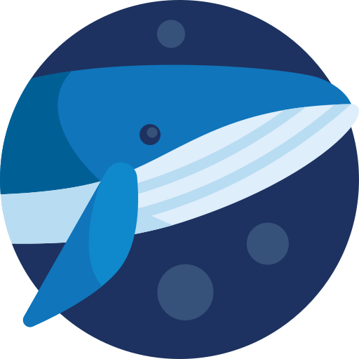 Blue whale Detailed Flat Circular Flat icon