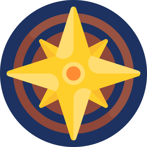 brújula Detailed Flat Circular Flat icono