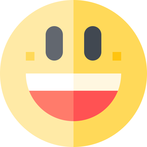 Smiley Basic Straight Flat icon