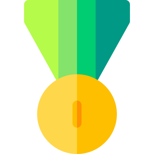 złoty medal Basic Rounded Flat ikona