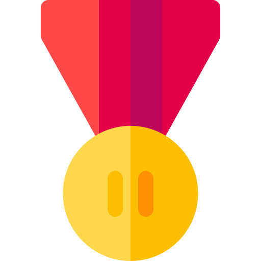 medalla de plata Basic Rounded Flat icono