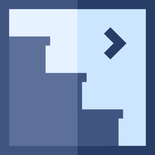 Stairs Basic Straight Flat icon