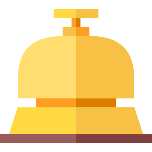 Desk bell Basic Straight Flat icon