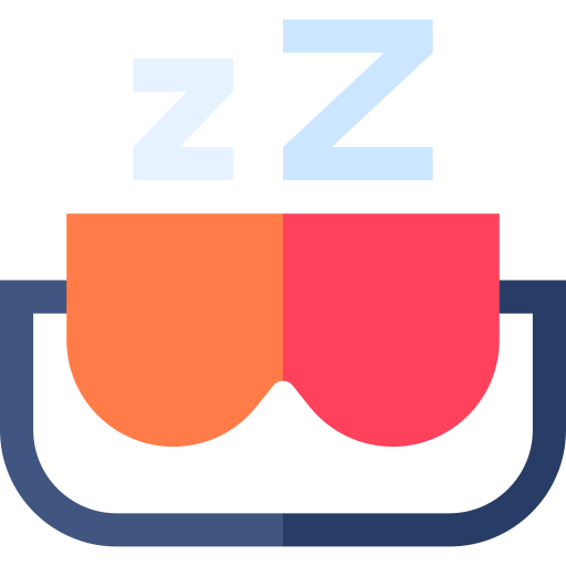 Sleeping mask Basic Straight Flat icon