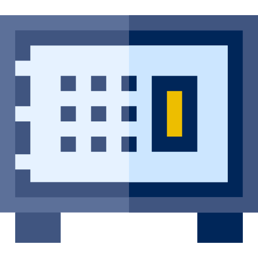 caja de seguridad Basic Straight Flat icono