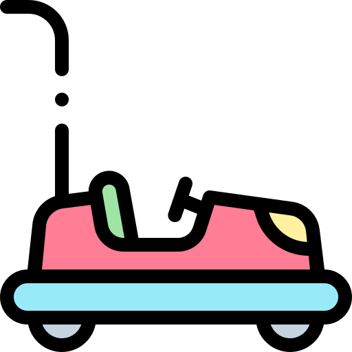 Bumper car Detailed Rounded Lineal color icon