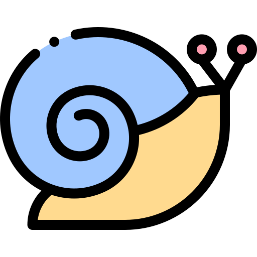 escargot Detailed Rounded Lineal color Icône