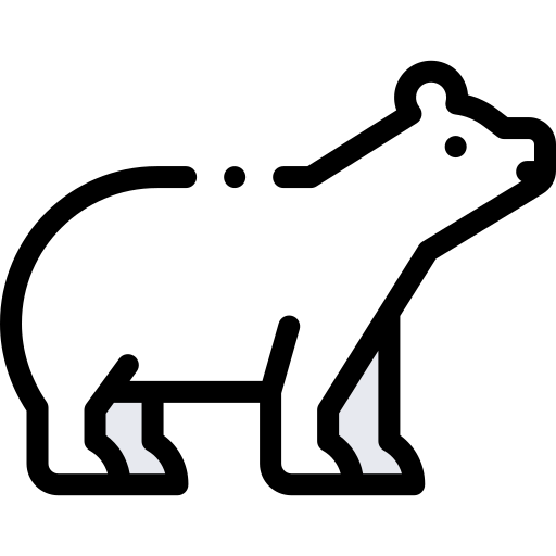 niedźwiedź polarny Detailed Rounded Lineal color ikona