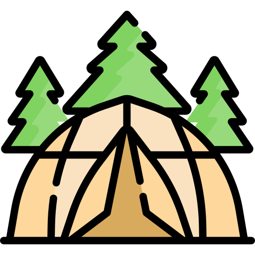 キャンプのテント Special Lineal color icon