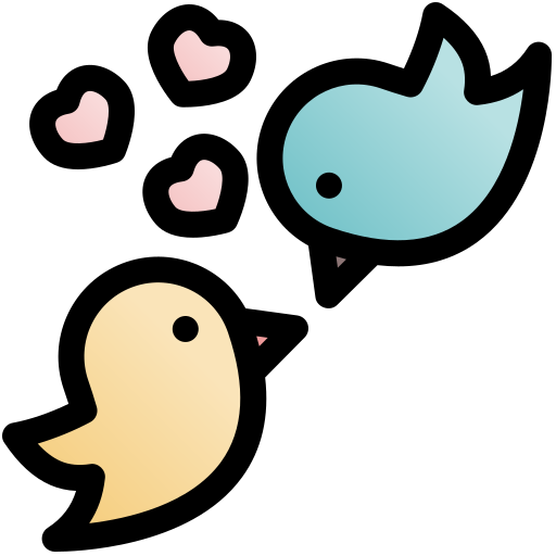Love birds Fatima Lineal Color icon