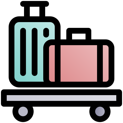 Luggage cart Fatima Lineal Color icon