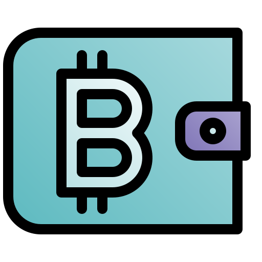 Bitcoin wallet Fatima Lineal Color icon