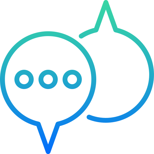 globo de discurso Winnievizence Outline gradient icono