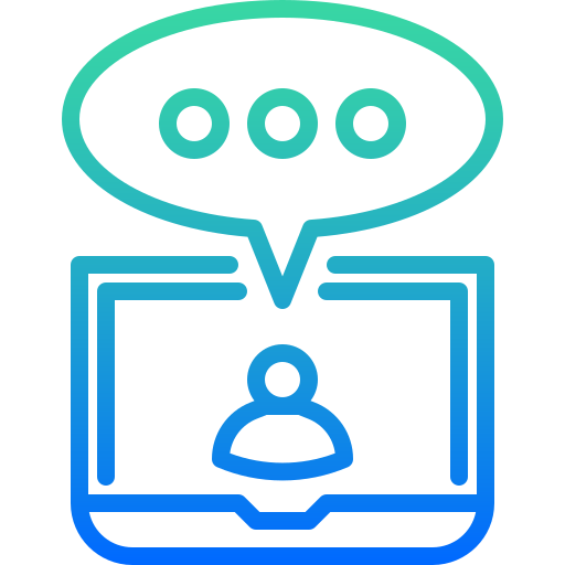 Video conference Winnievizence Outline gradient icon