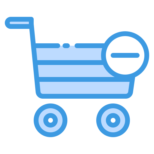 Delete cart Generic Blue icon