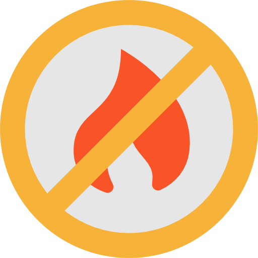 No fire allowed Special Flat icon