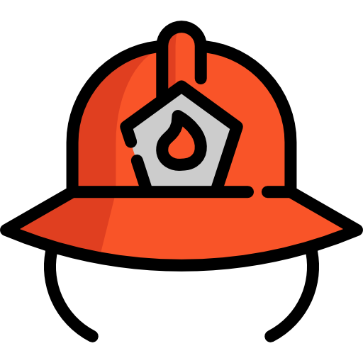 消防士のヘルメット Special Lineal color icon