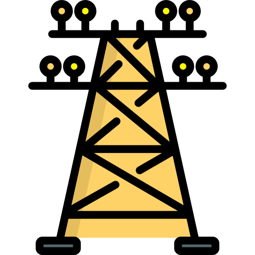 電気塔 Special Lineal color icon