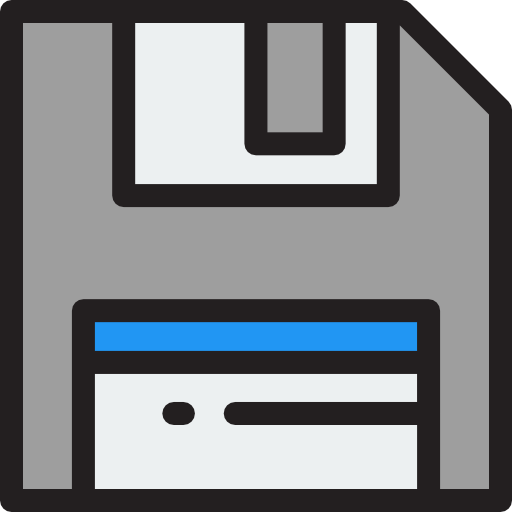 floppy disk Detailed Rounded Lineal color icoon