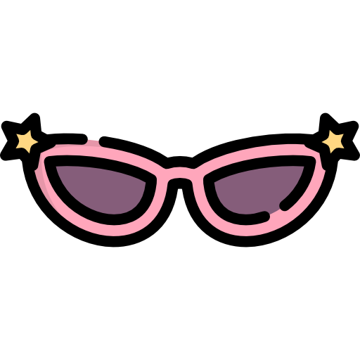 Cat eye glasses Special Lineal color icon