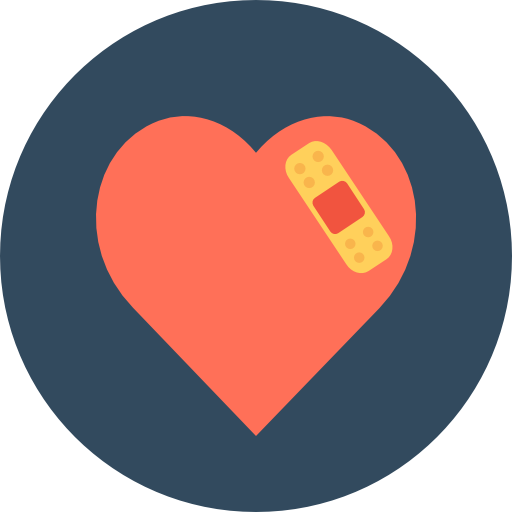 Heart Flat Color Circular icon