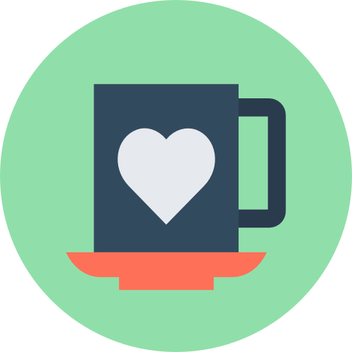 kaffeetasse Flat Color Circular icon