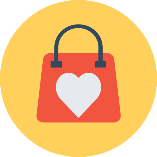Shopping bag Flat Color Circular icon
