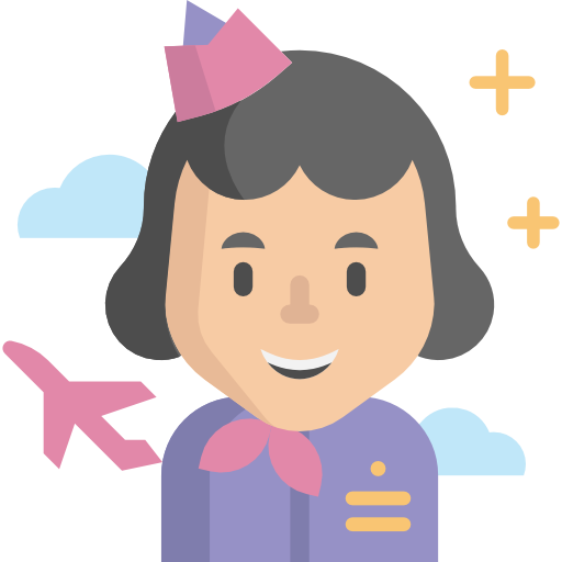 Stewardess Special Flat icon