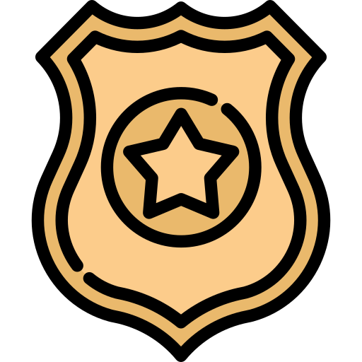 Police badge Special Lineal color icon
