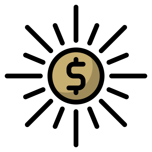 Coin Generic Outline Color icon