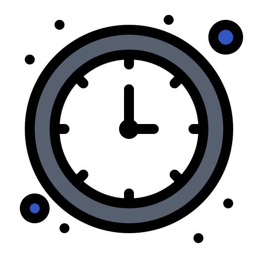 Clock Flatart Icons Lineal Color icon